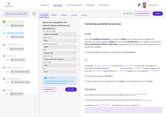 Automated contract generation